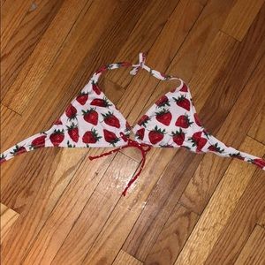 Vintage strawberry bikini top